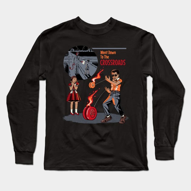 Went Down to the Crossroads Long Sleeve T-Shirt by Peter Katsanis Art